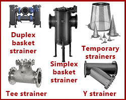 Keckley Fabricated Duplex & Simplex Basket Strainers, Y, Tee, and Temporary Strainers