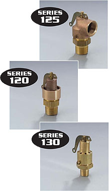 Aquatrol Series 120 and 130 Safety Valves for Air, Gas, and Steam applications