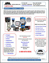 M&M Control Line Card Controls, Gauges, Valves