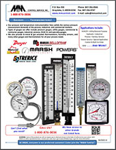 M&M Control Line Card Gauges and Thermometers