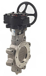 High Performance SS butterfly valve with gear